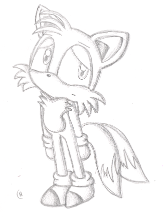 aww... Tails is sad by cappy1709