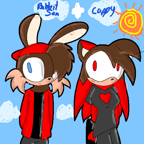 Collab- Cappy and Rabbit san by cappy1709