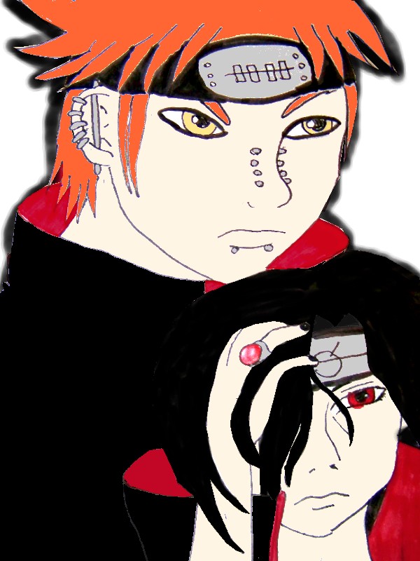 Pein and Itachi (request for Aozame) by cassydiddles