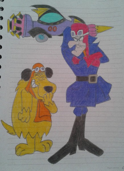 Dick Dastardly and Muttley in the Mean Machine by cavaloalado
