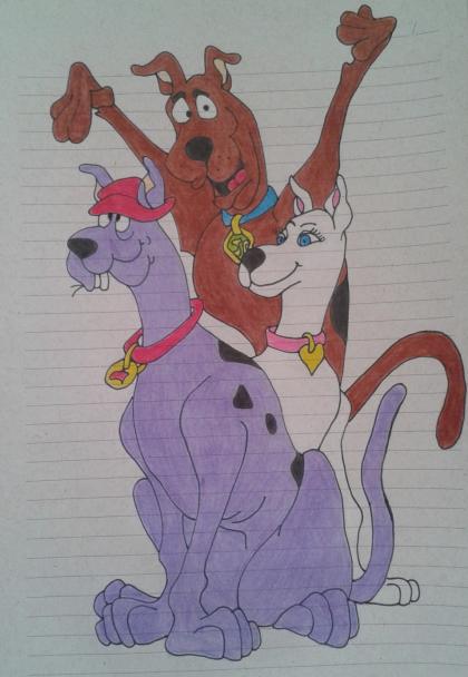 Scooby Dum, Scooby Dee and Scoby Doo by cavaloalado