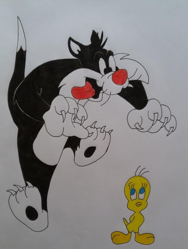 Sylvester and Tweety by cavaloalado