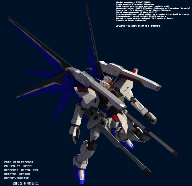 ZGMF-X10A Freedom HiMAT (3D) by ccrruusshh