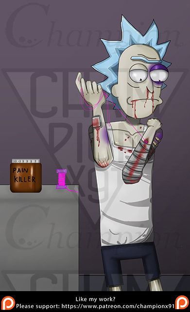 Rick and Morty - Rick fixing himself by championx91