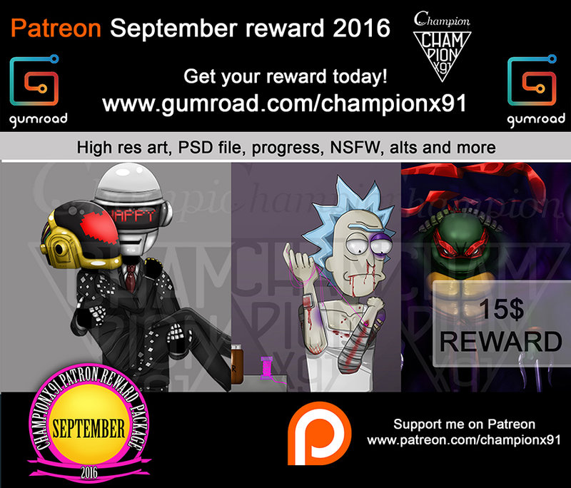 Patreon September Reward 2016 by championx91