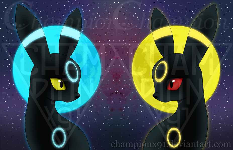 Umbreon and the Moon by championx91