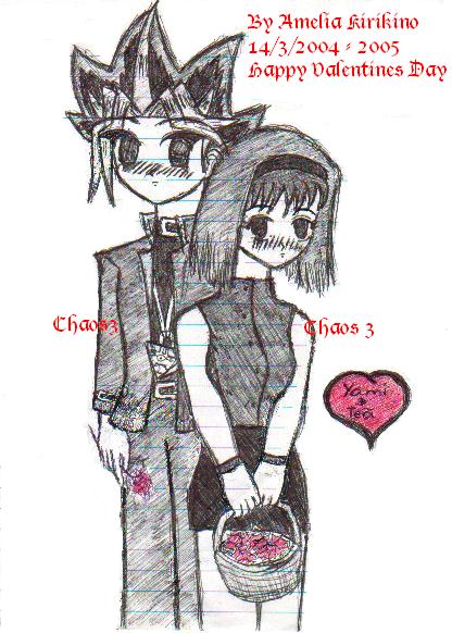 Chibi Valentines (Yami+Tea) by chaos_3