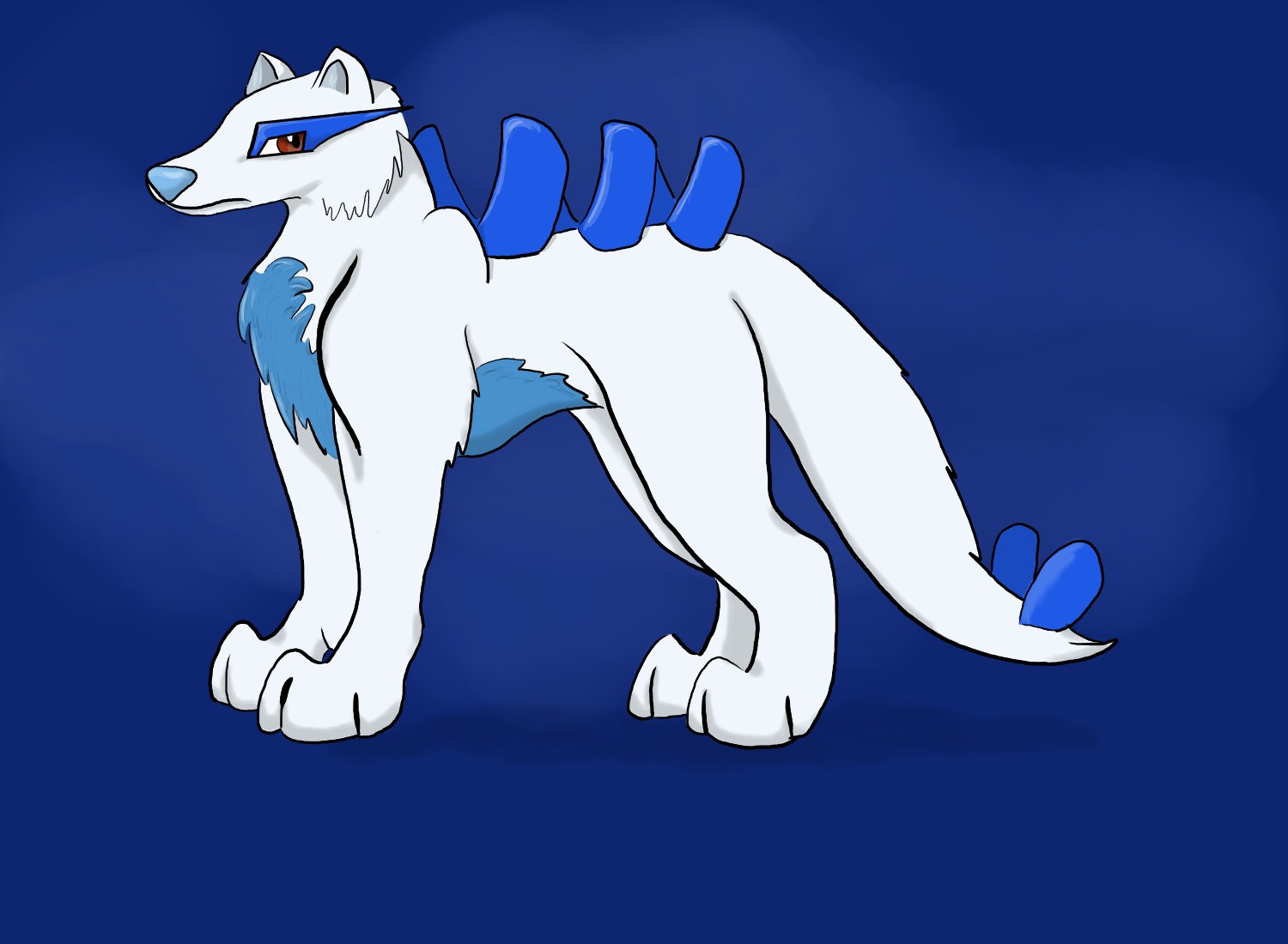 Lugia as a Wolf by chebley