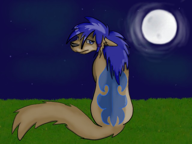 Lacinian Wolf by the Moon by chebley