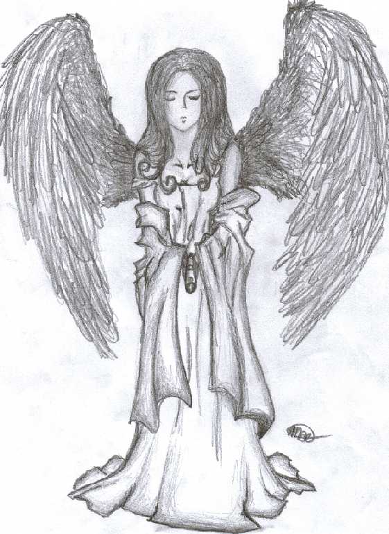 *angel with gun* by cheekipeaks