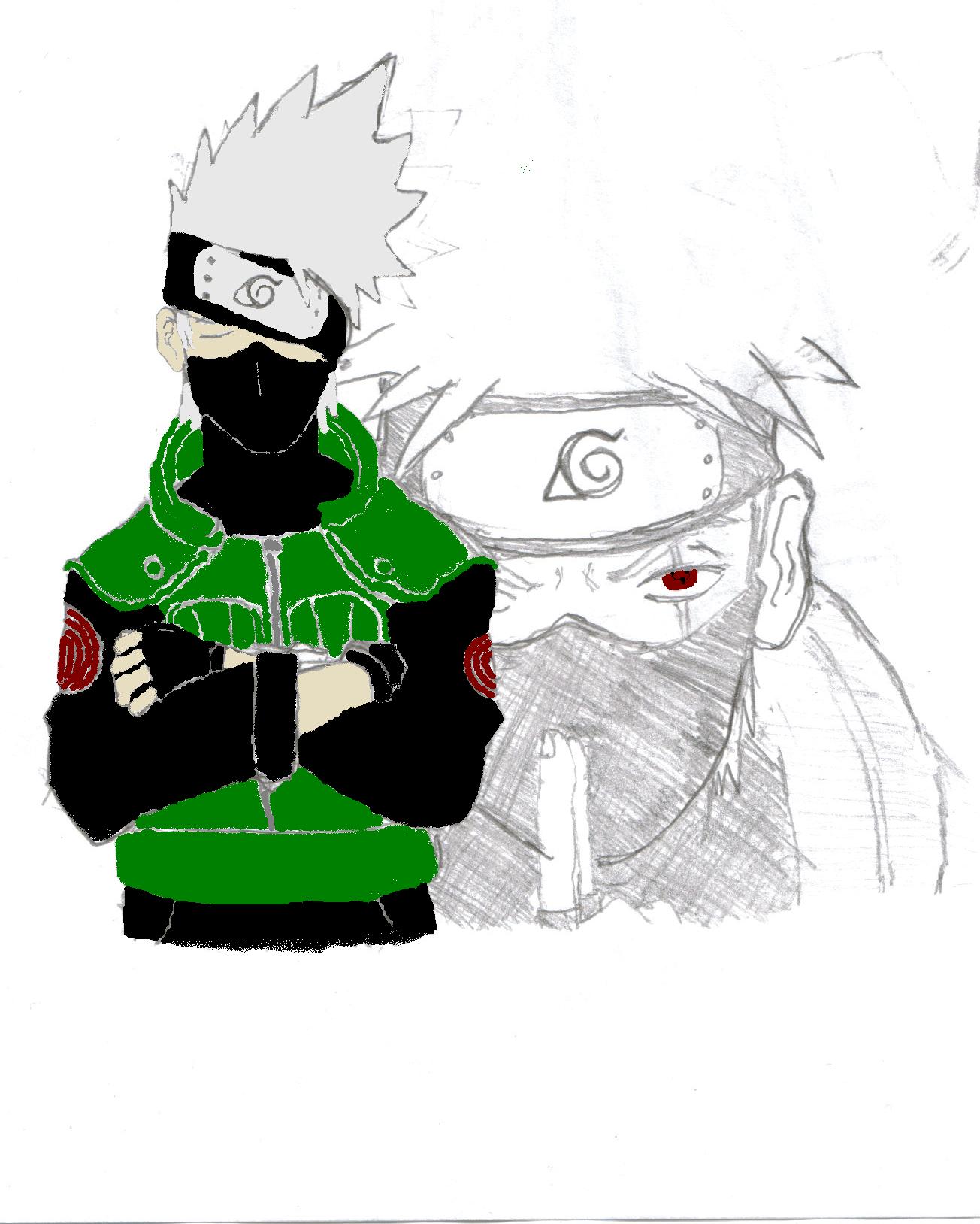 kakashi colored by cheesecrackers