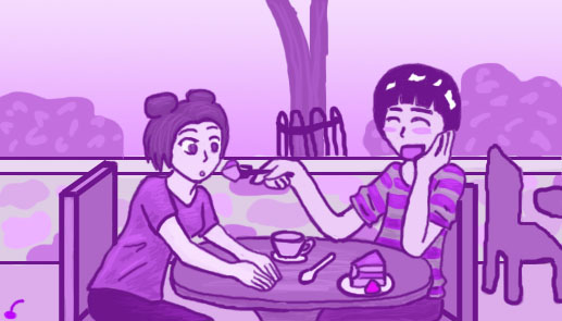 Cafe and CAKE by cherry_bubblegum