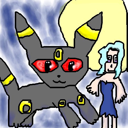 Karen and her Umbreon by chibs