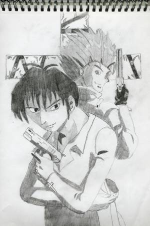 Vash and Wolfwood by chingaman