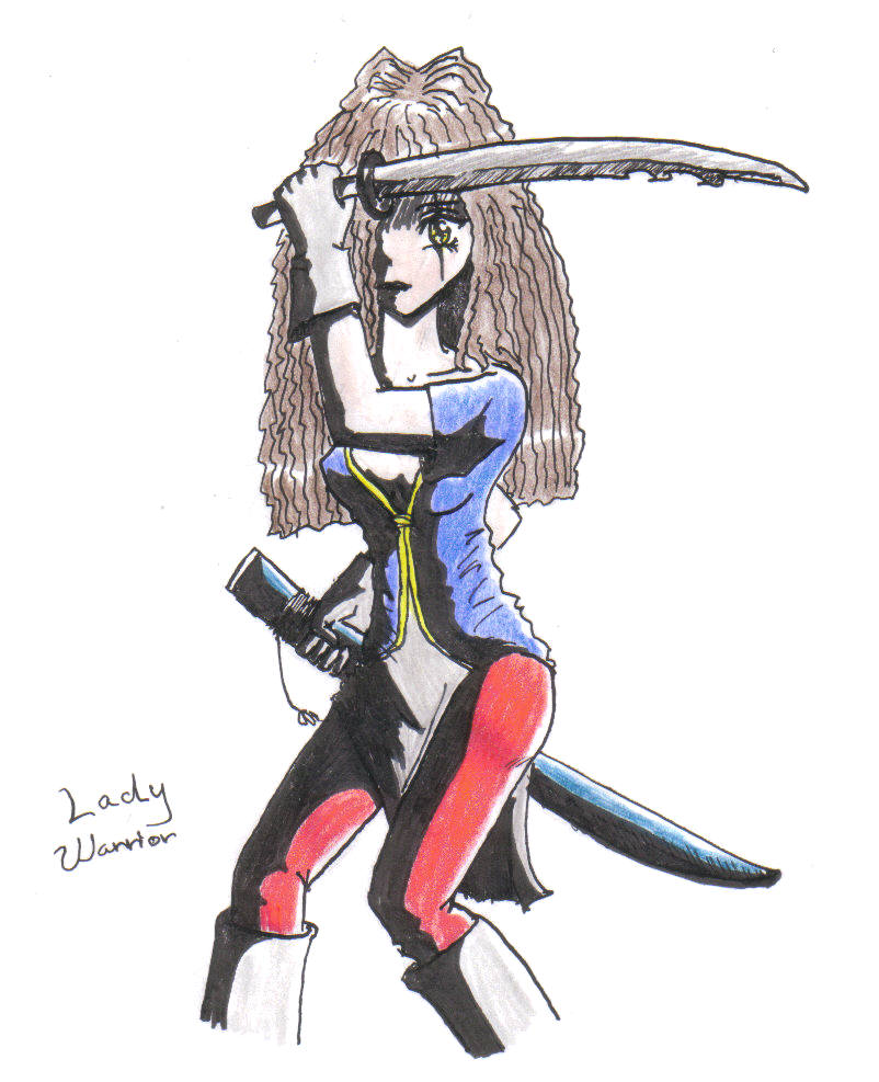 Sword girl i drew for breakdancingsamurai by choclatelover
