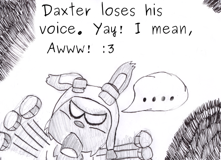 Daxter looses his voice ;3 by chocolate_coffee_girl