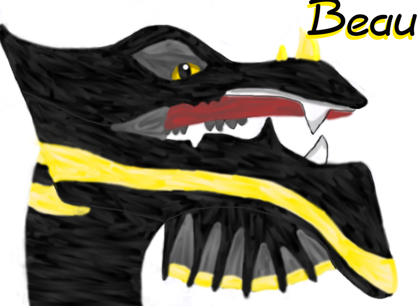 Beau, the Black and Gold Dragon of Legend by chocolate_coffee_girl
