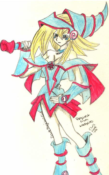 *REQUEST* Dark Magician Girl colored by chrislock