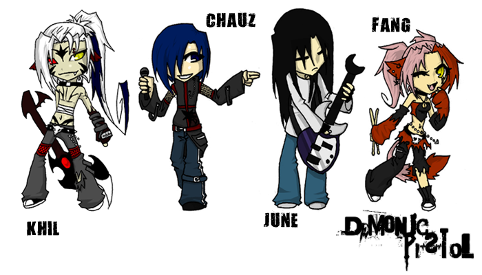 Demonic Pistol Members by churajazzpants