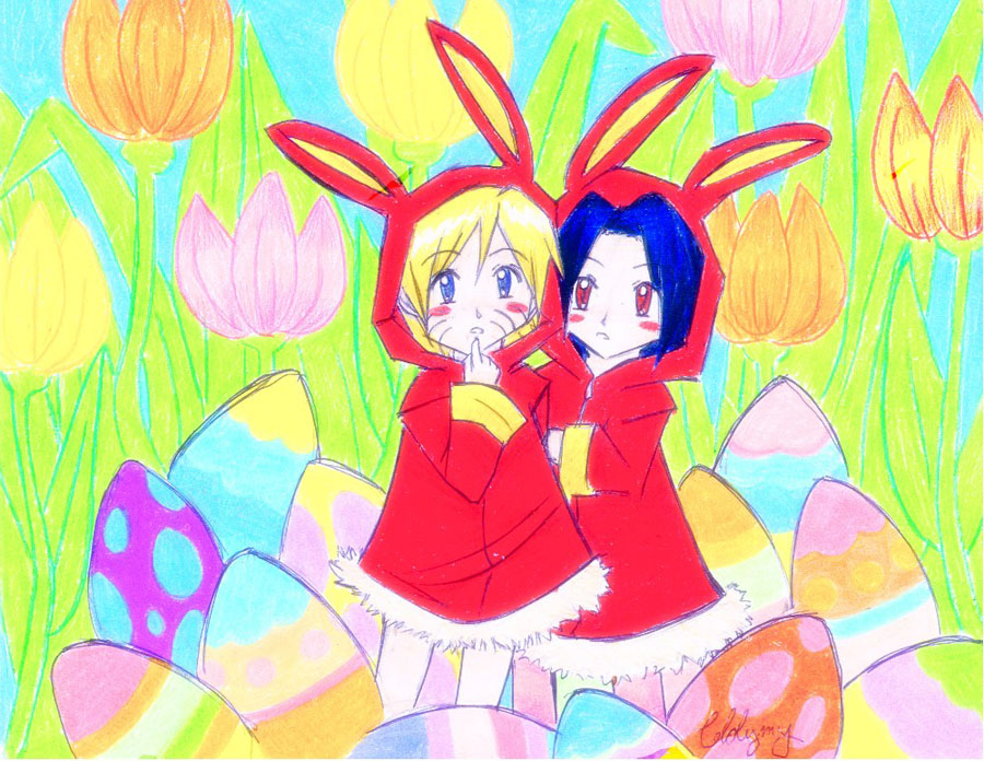 Easter Sasunaru by clolymy