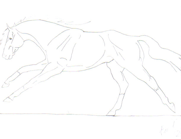 Running Horse by cloudaeris