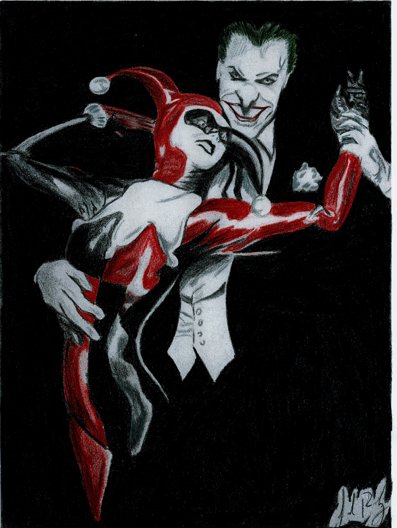 joker and harley by clown19