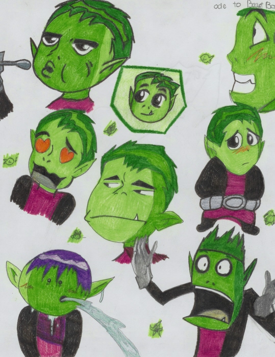 Beast Boy Collage by clue_black_water
