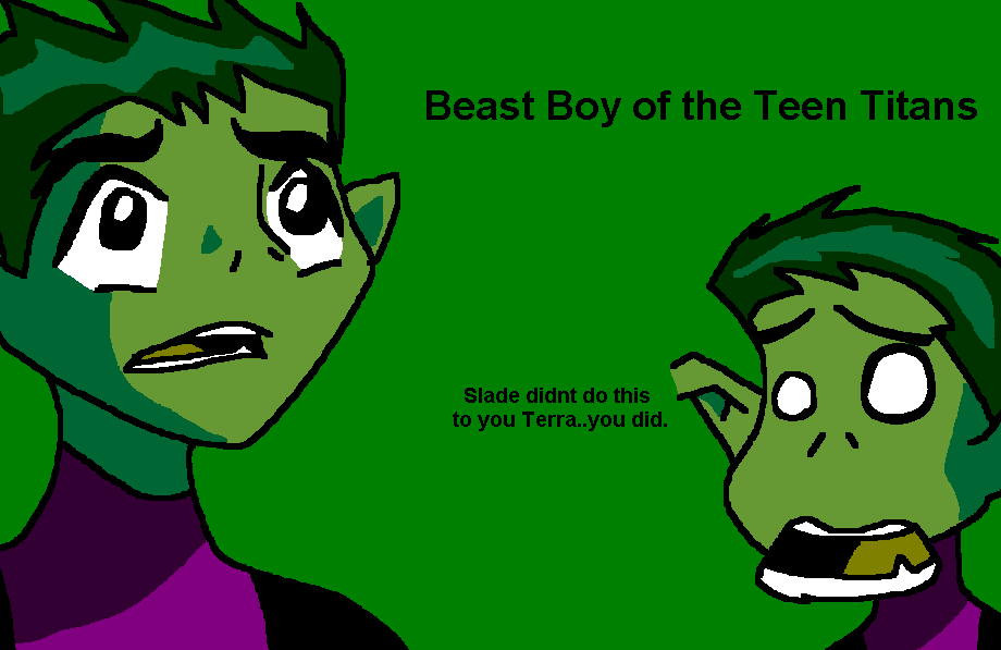 Beast Boy (Ms Paint) by clue_black_water