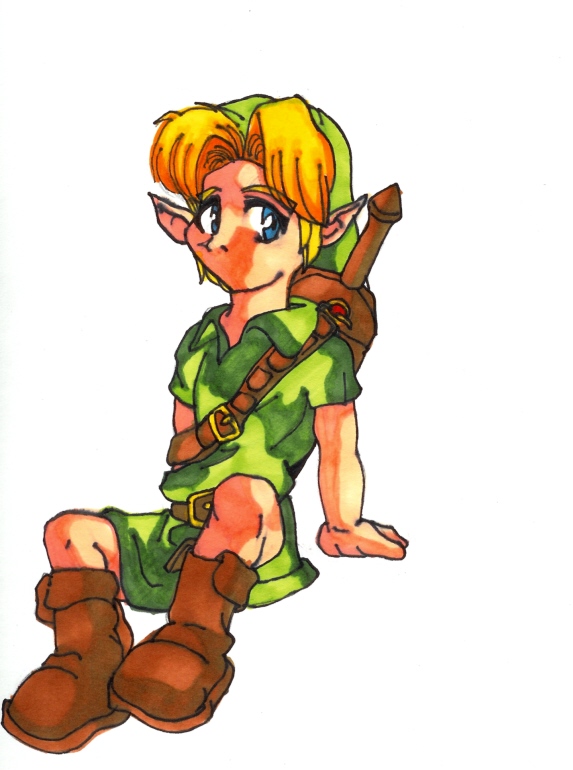Young Link - Markers by clue_black_water
