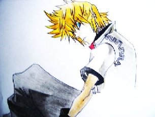 Roxas sitting by cnote2190