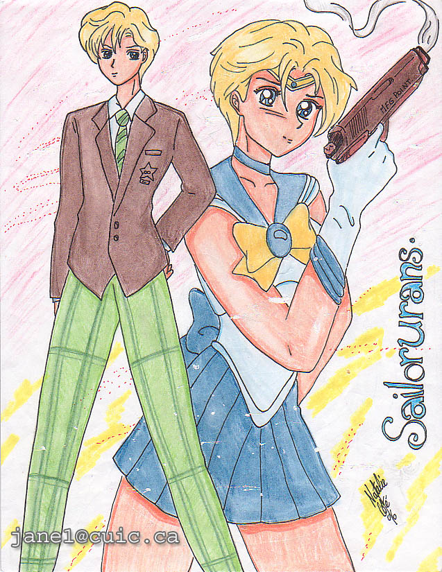 Sailor Uranus vs Haruka by codecat