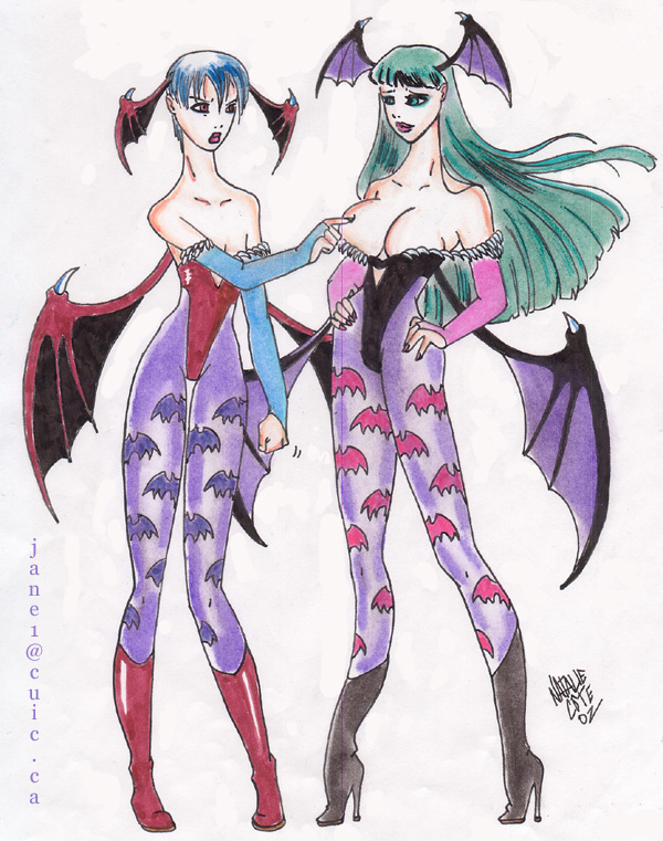 Morrigan and Lilith by codecat