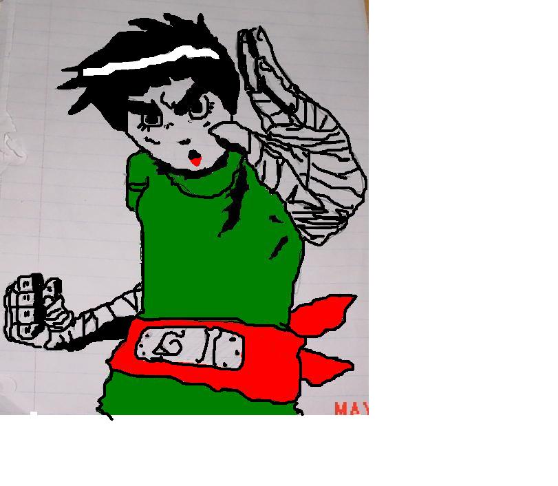 Rock Lee Drawn in Microsoft Paint by cody-09
