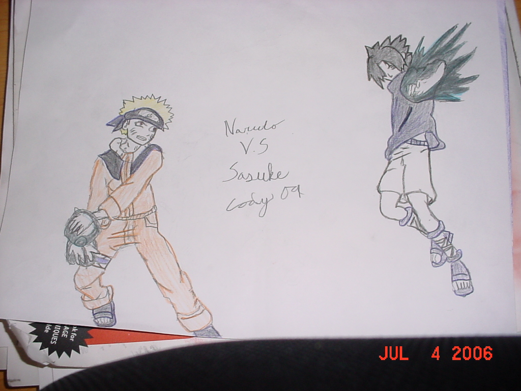 Naruto Vs Sasuke (colored) by cody-09