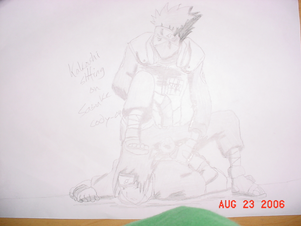 Kakashi Sitting On Sasuke by cody-09