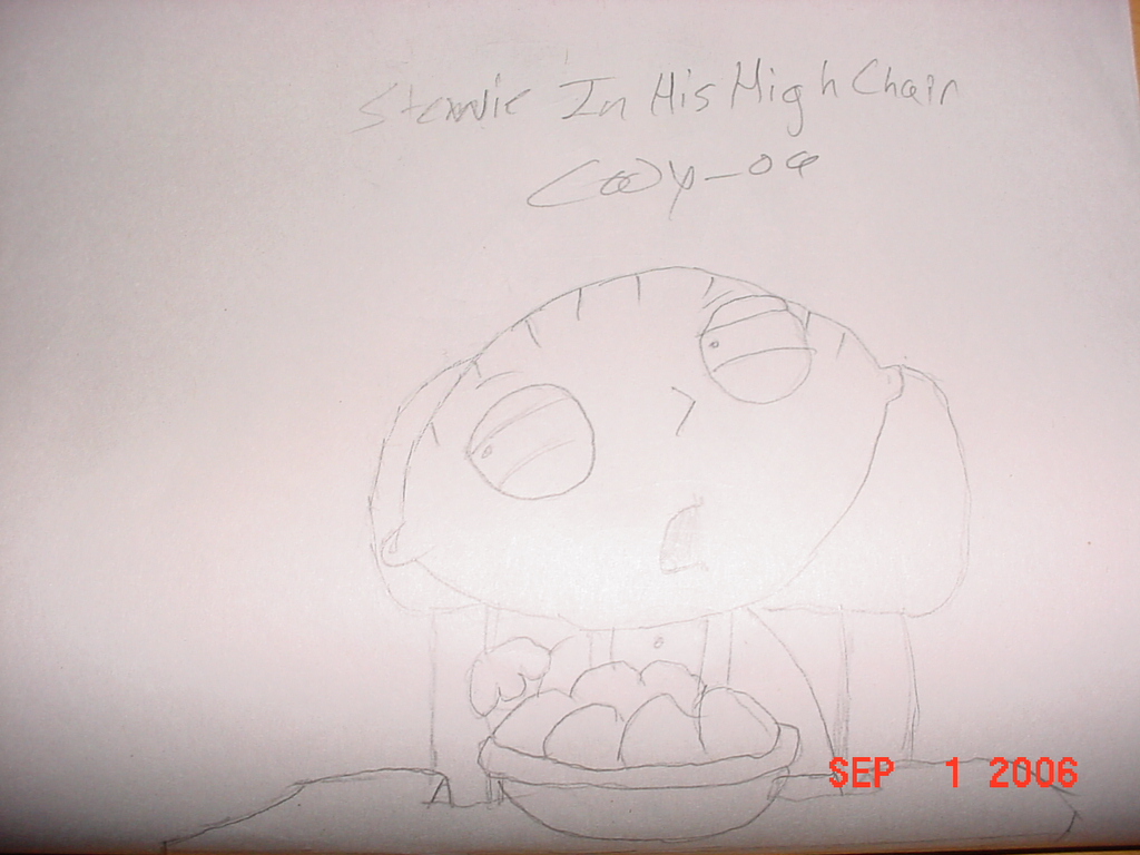 Stewie in a Highchair by cody-09