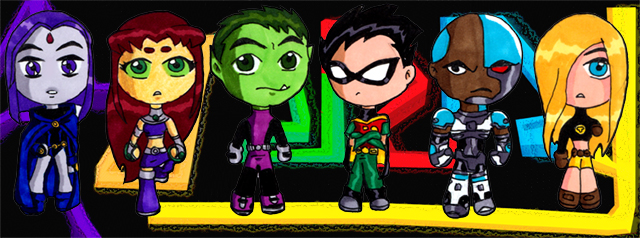 Titans Chibies by comickid621