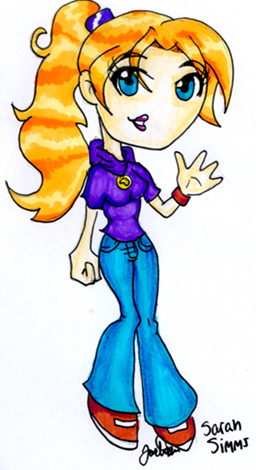Sarah Simms chibi request by comickid621