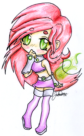 First Chibi of '06 - Starfire! by comickid621