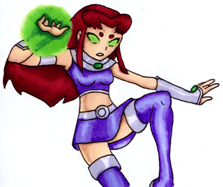 Starfire's gonna get you!!! by comickid621