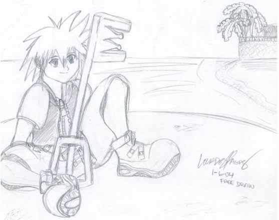 Sora At the Beach by cool_rushi9