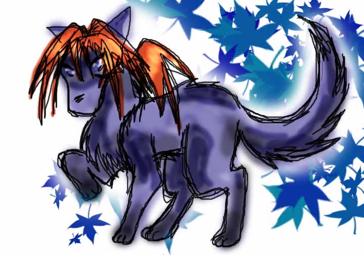 kenshin as a wolf by cool_rushi9