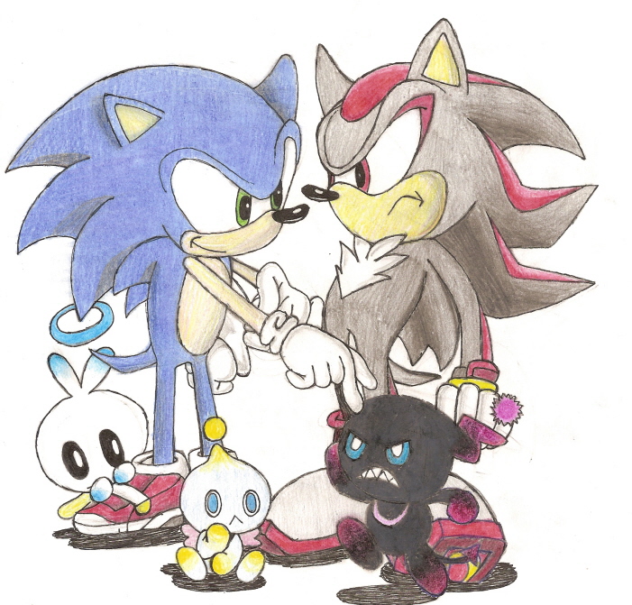 Sonic vs. Shadow by courtneyyylouise
