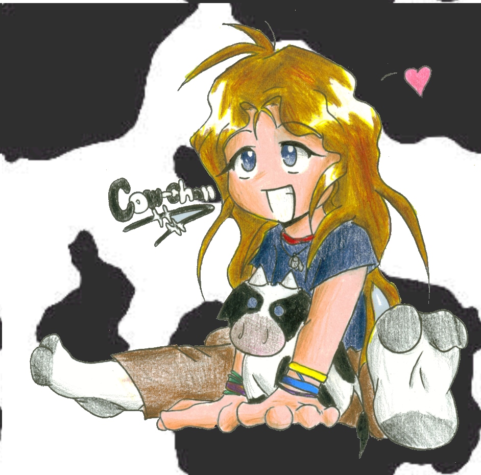 Hey! It's Cow-chan!! n__n by cowqueen13