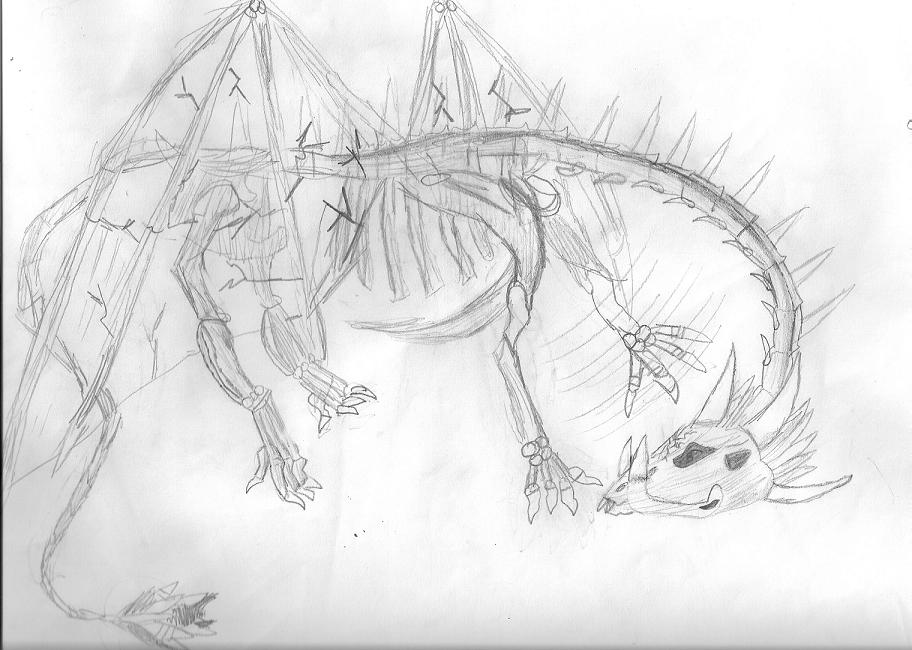 Skeleton Dragon by crayons1866