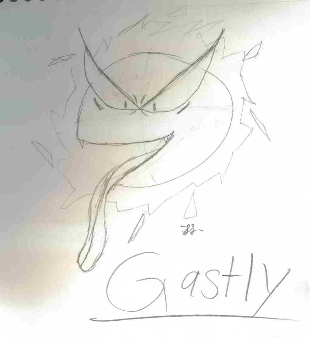 Gastly: Uncolored by crazicat06