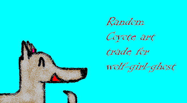 Random Coyote Art-Trade by crazicat06
