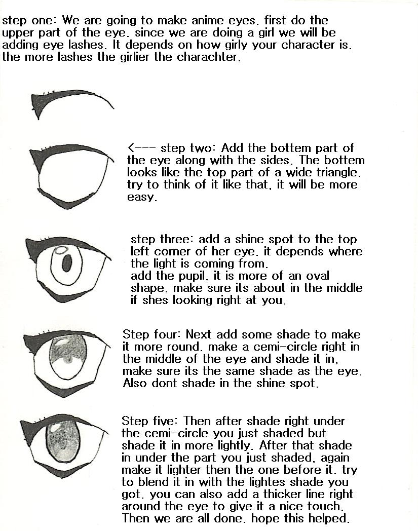 how to draw anime eyes by crazy-about-drawing