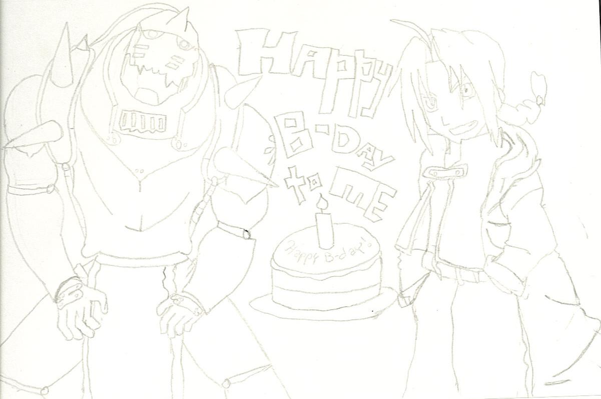 happy birthday to me! (pencil) by crazy-about-drawing