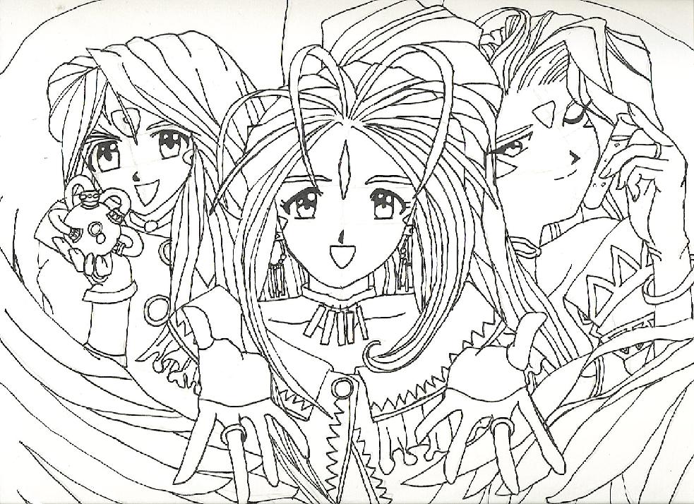 *Skuld, Belldandy, Urd by crazy-about-drawing